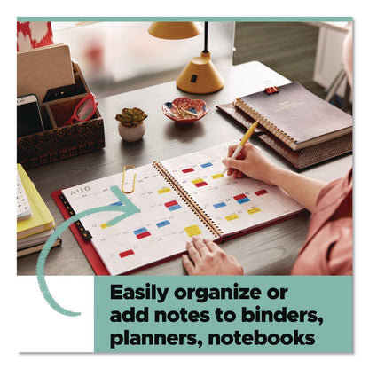 Post-it® Flags Standard Page Flags in Dispenser, 1" Wide, White, 50 Flags/Dispenser, 2 Dispensers/Pack, 24 Packs/Carton (MMM680WE2CT)