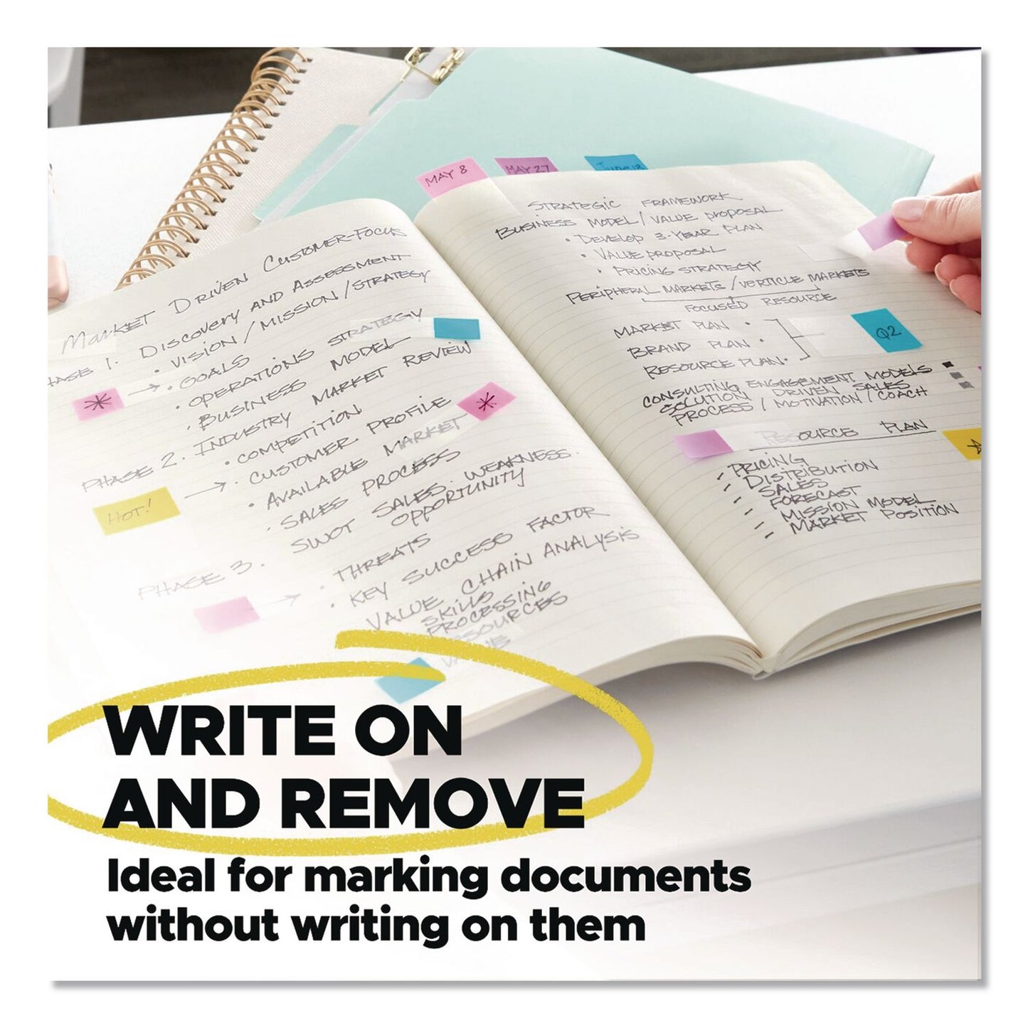 Post-it® Flags Standard Page Flags in Dispenser, 1" Wide, White, 50 Flags/Dispenser, 2 Dispensers/Pack, 24 Packs/Carton (MMM680WE2CT)