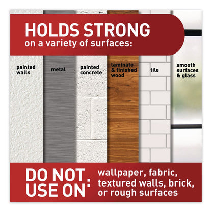 Command™ Damage-Free Hanging Picture Hanging Strip Pairs, (8) XL (0.86 x 4.37), (6) L (0.75" x 3.65"), (2) Med (0.75 x 2.75), Black (MMM17218BLK16ES)