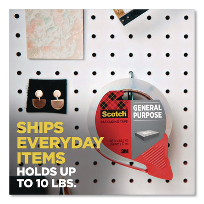 Scotch® General Purpose Packaging Tape with Dispenser, 3" Core, 1.88" x 54.6 yd, Clear (MMM3350RD36GC)