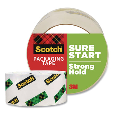 Scotch® Sure Start Packaging Tape, 3" Core, 1.88" x 54.6 yds, Clear (MMM3450)