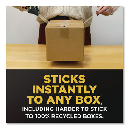 Scotch® BOX LOCK Shipping Tape, 3" Core, 1.88" x 38.2 yds, Clear, 6/Pack (MMM3950S6)