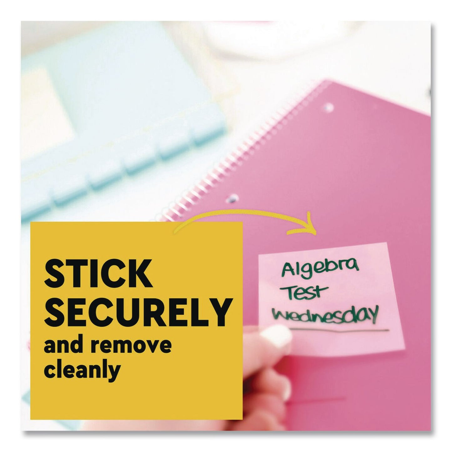 Post-it® Transparent Notes, 2.88" x 2.88", Assorted Colors, 36 Sheets/Pad, 2 Pads/Pack (MMM6002COL)