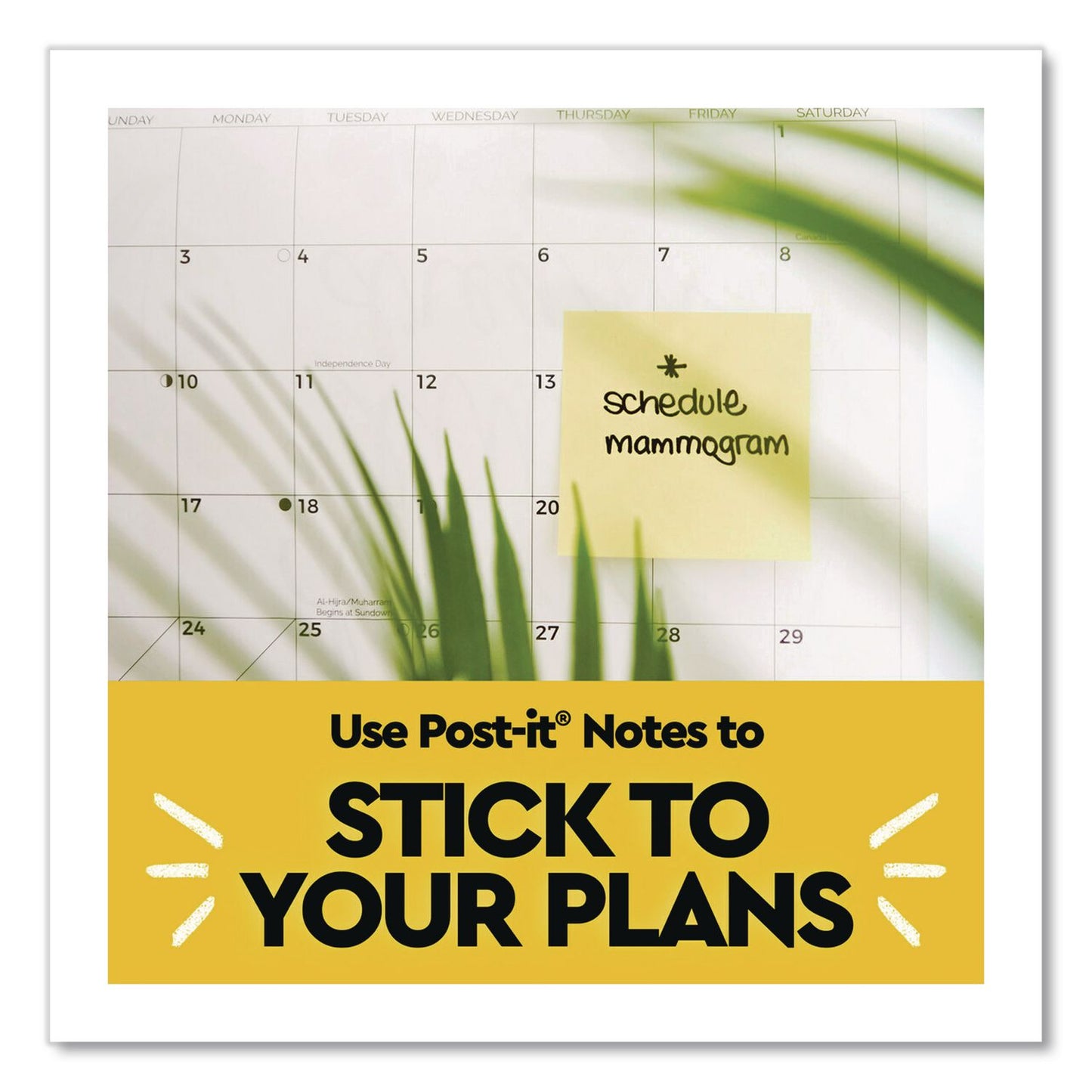 Post-it® Notes Original Pads in Canary Yellow, Note Ruled, 3" x 3", 100 Sheets/Pad, 12 Pads/Pack (MMM63012PK)