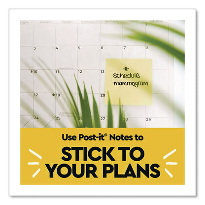 Post-it® Notes Original Pads in Canary Yellow, Note Ruled, 3" x 3", 100 Sheets/Pad, 12 Pads/Pack (MMM63012PK)