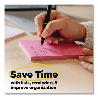 Post-it® Notes Original Pads in Canary Yellow, Note Ruled, 3" x 3", 100 Sheets/Pad, 12 Pads/Pack (MMM63012PK)