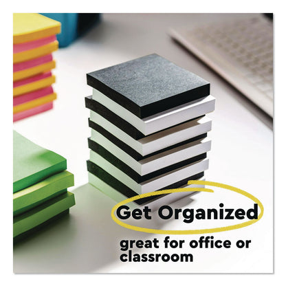 Post-it® Notes Super Sticky Pads in Energy Boost Colors, 3" x 3", Tropical Pink, 90 Sheets/Pad, 5 Pads/Pack (MMM6545SSNP)