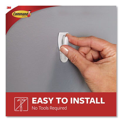 Command™ Mini Hooks, Plastic, White, Supports 0.5 lb, 18/Pack (MMM17006VP)