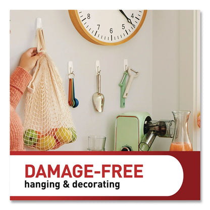 Command™ Large Utility Hooks, Plastic, White, Supports 5 lb, 6/Pack (MMM170036ES)