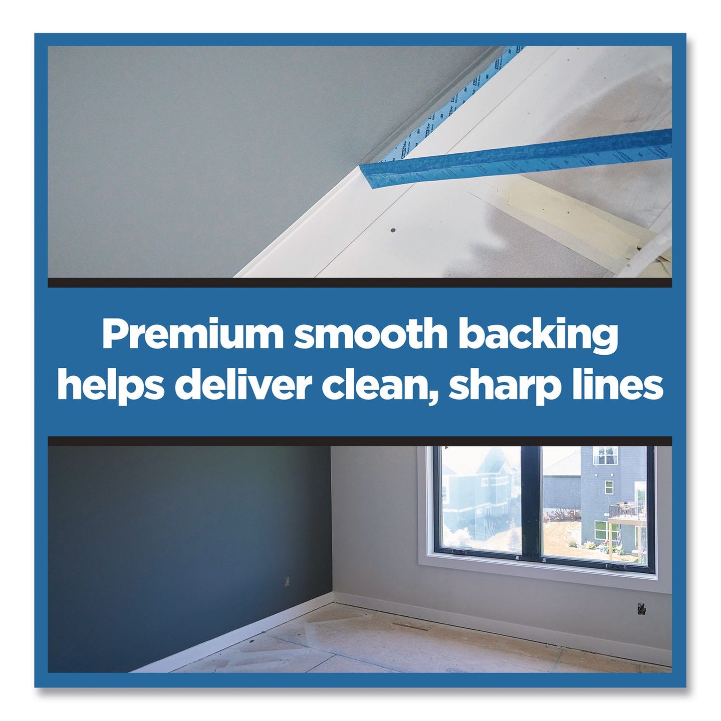 ScotchBlue™ PROSharp Painter's Tape, 3" Core, 0.94" x 60 yds, Blue (MMM209324EC)