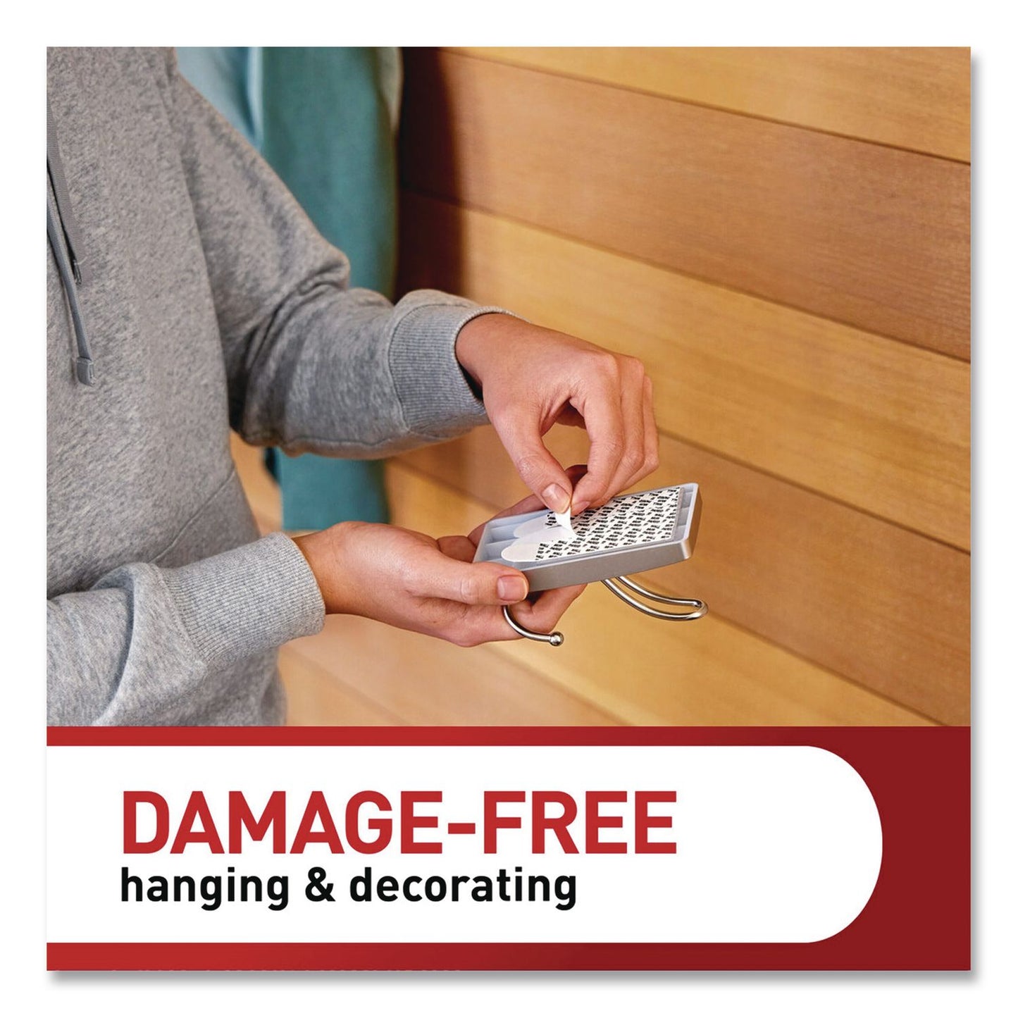 Command™ Decorative X-Large Triple Hooks, Metal, Satin Nickel, Supports 10 lb, 2/Pack (MMM17038N2ES)