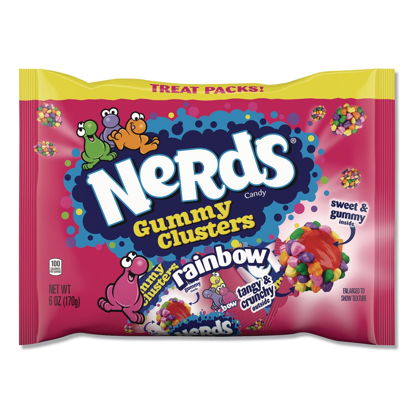 NERDS® Rainbow Gummy Clusters Treat Packs, 6 oz Bag (NRDFER08476)