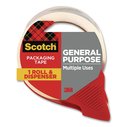 Scotch® General Purpose Packaging Tape with Dispenser, 3" Core, 1.88 x 84.2 yds, Clear (MMM335077RD36GC)