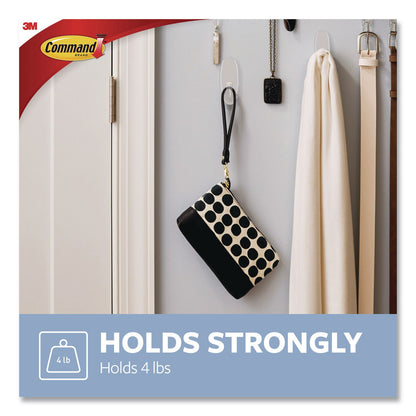 Command™ Large Clear Hooks, Plastic, Supports 4 lb (MMM17093CLRES)