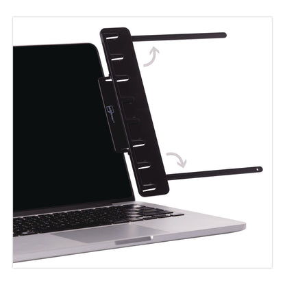 NoteTower Monitor Document and Note Holder, Hold Up to 4 Legal Size Sheets, Plastic, Black (NWRNTR2001)