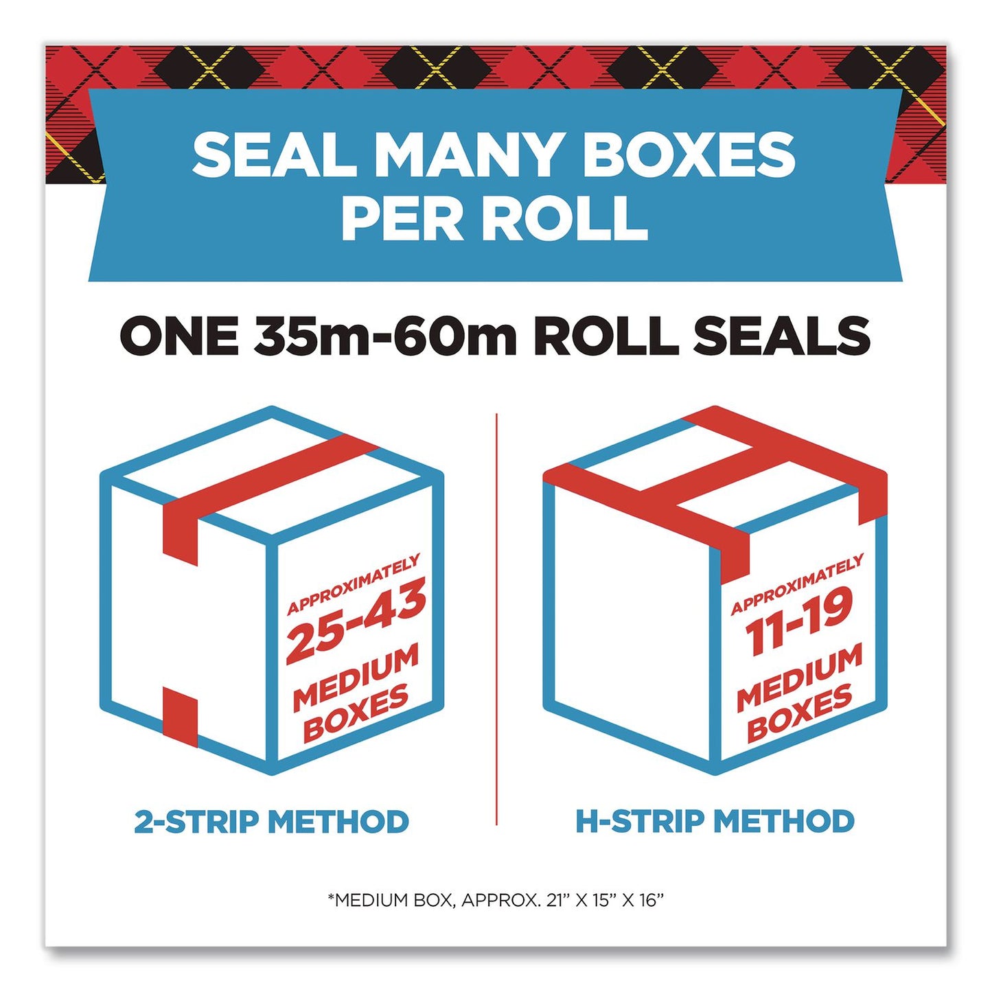 Scotch® Heavy-Duty Packaging Tape with 2 Dispensers, 3"Core, 1.88" x 54.6 yds, Clear, 4 Rolls/Pack (MMM385042RD)