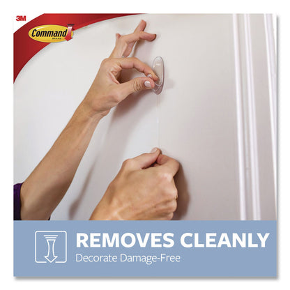 Command™ Large Clear Hooks, Plastic, Supports 4 lb (MMM17093CLRES)