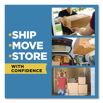 Scotch® Heavy-Duty Packaging Tape with 2 Dispensers, 3"Core, 1.88" x 54.6 yds, Clear, 4 Rolls/Pack (MMM385042RD)