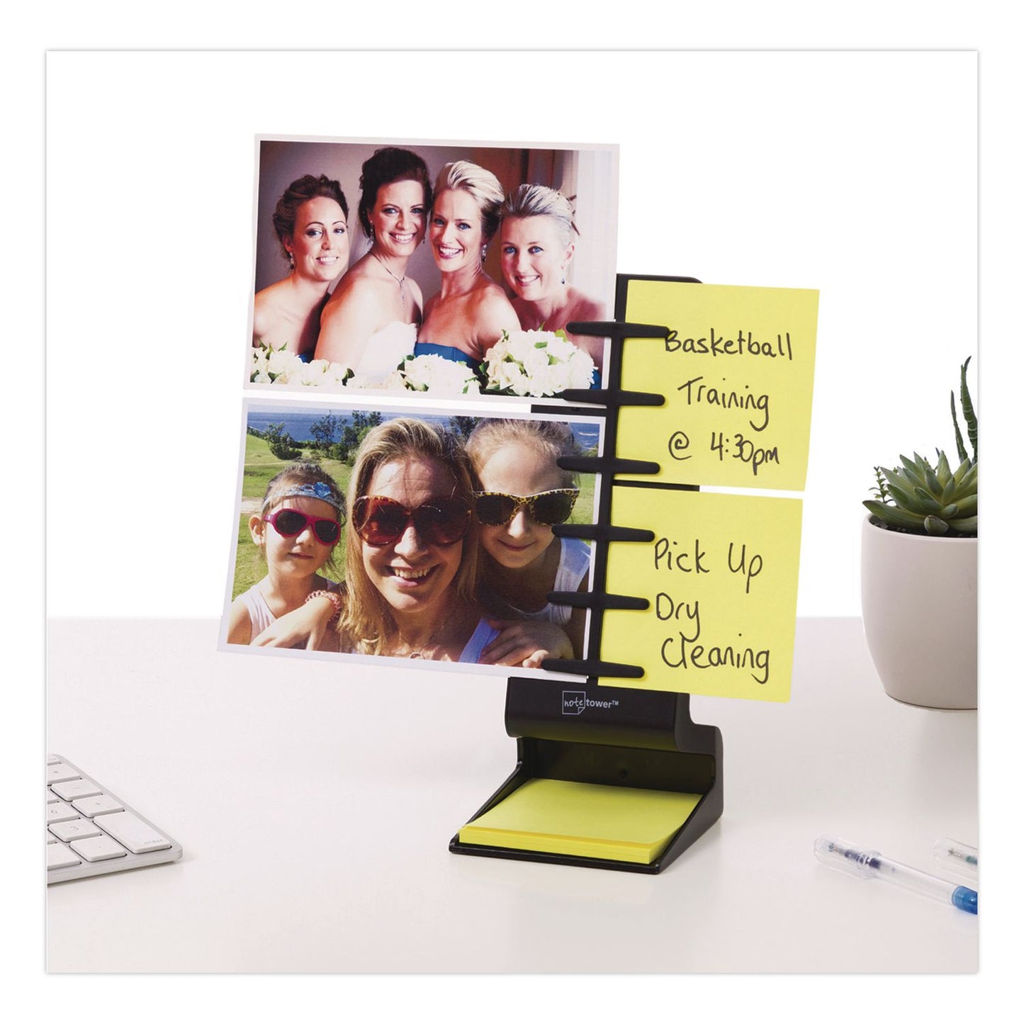 NoteTower Mini Note Holder, Plastic, Black (NWRNTR3501)
