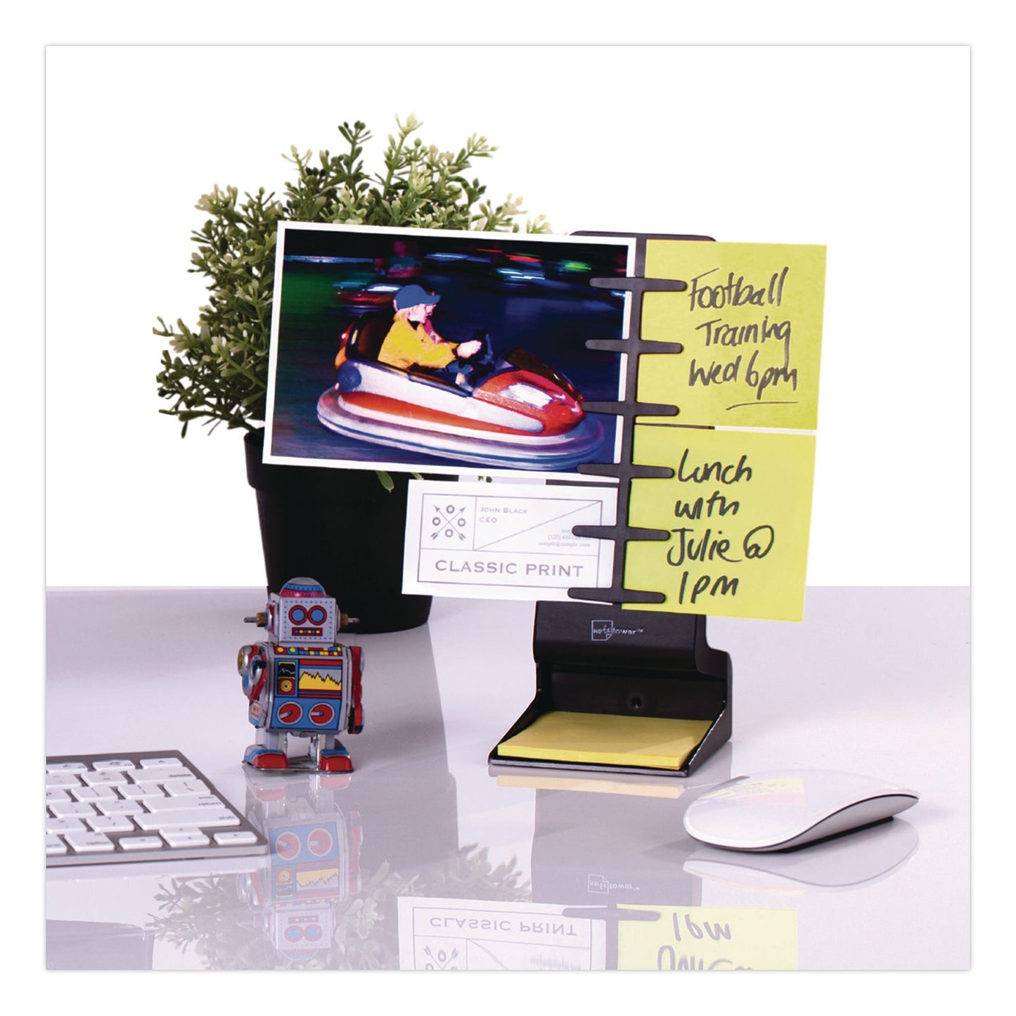 NoteTower Mini Note Holder, Plastic, Black (NWRNTR3501)