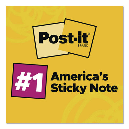 Post-it® Notes Original Pads in Canary Yellow, Note Ruled, 3" x 3", 100 Sheets/Pad, 18 Pads/Pack (MMM654144YW)