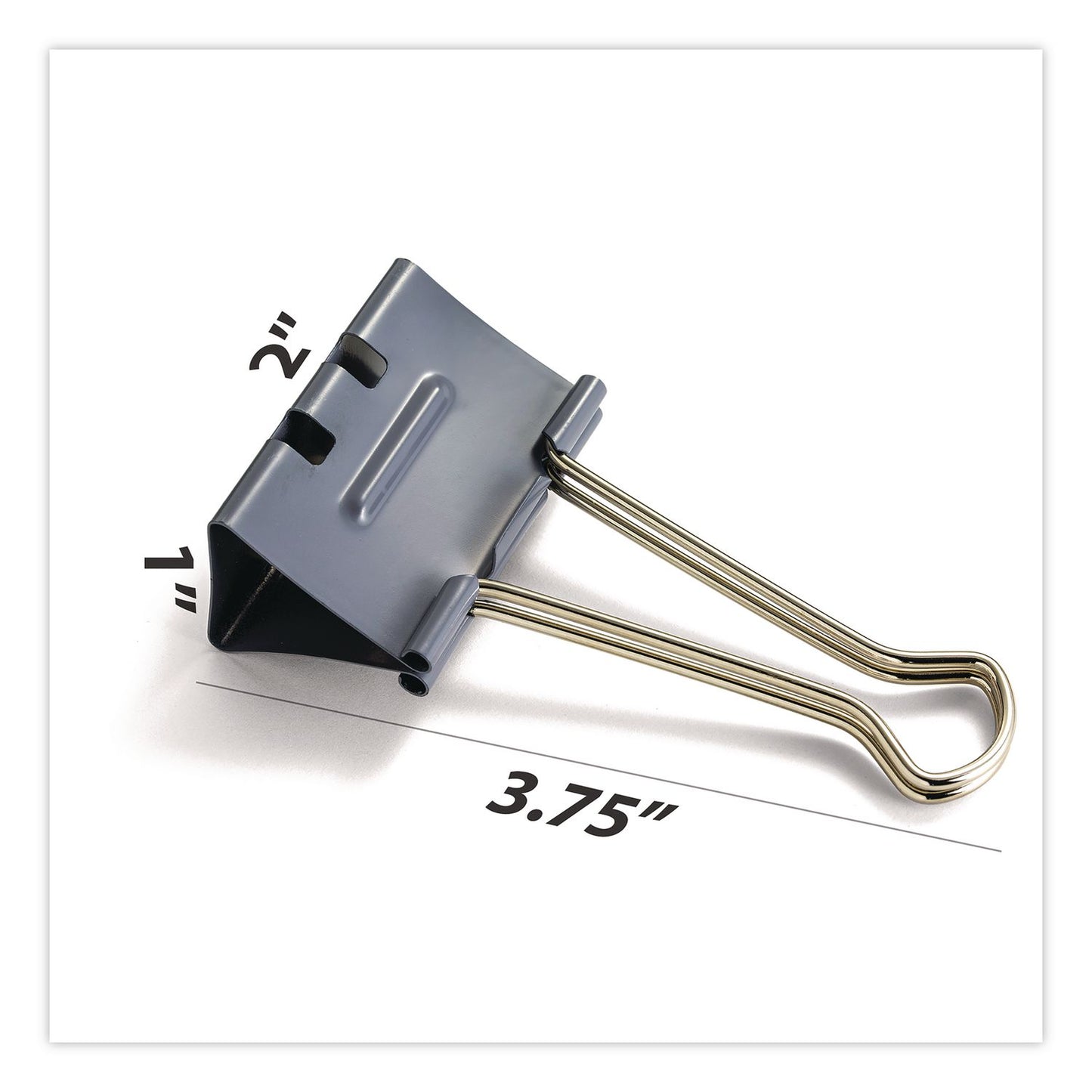 Officemate EZ Binder Clips, Large, Gray, 16/Pack (OIC99216)