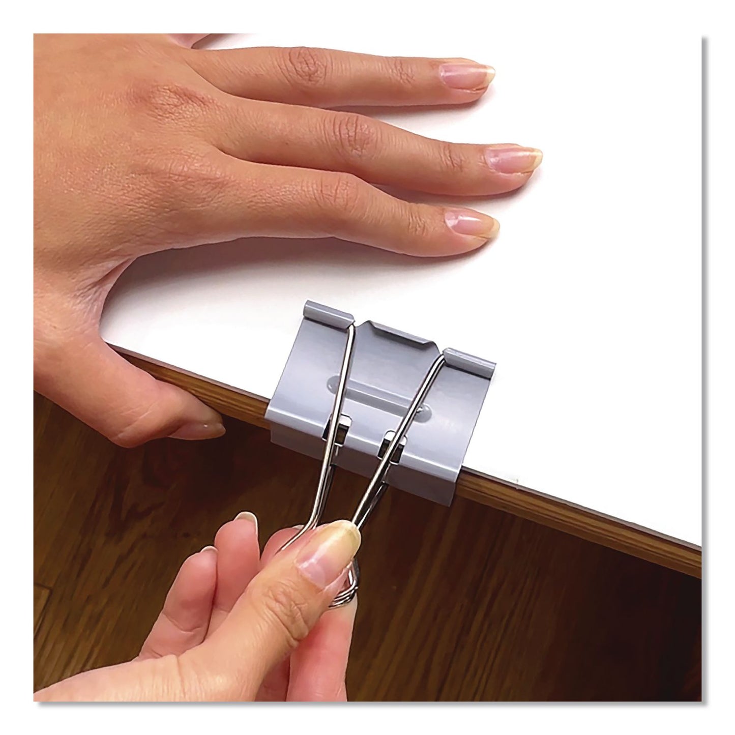 Officemate EZ Binder Clips, Large, Gray, 16/Pack (OIC99216)