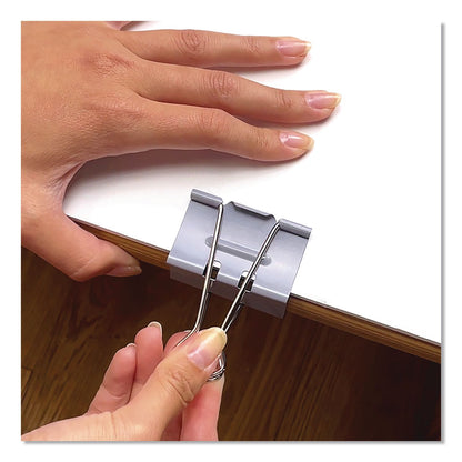 Officemate EZ Binder Clips, Large, Gray, 16/Pack (OIC99216)