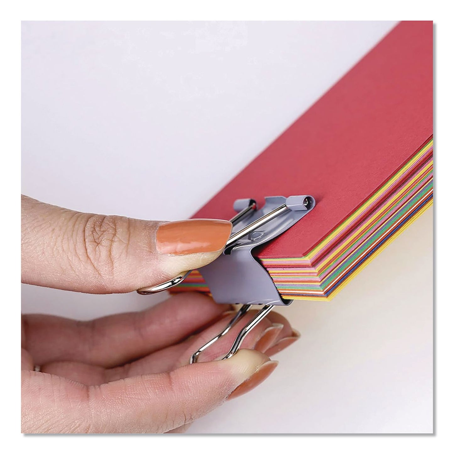 Officemate EZ Binder Clips, Medium, Gray, 48/Pack (OIC99550)