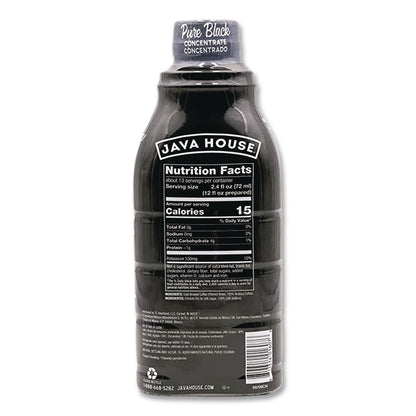 Java House® Cold Brew Coffee Concentrate, Pure Black, 32 oz Bottle (JVHHFP01607)