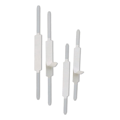 Officemate Self-Adhesive Two-Prong Folder Fasteners, 2" Capacity, 2.75" Center to Center, Matte Silver, 100/Box (OIC526012)