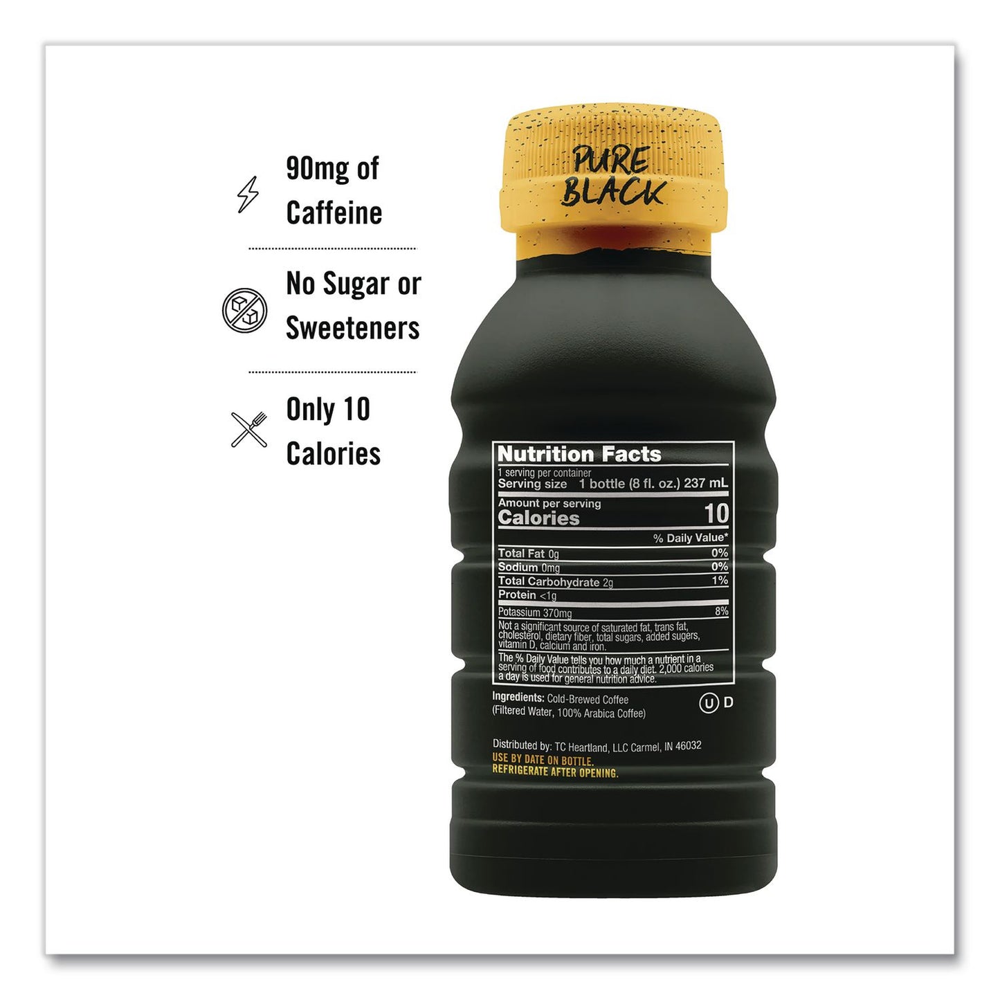 Java House® Cold Brew Coffee, Pure Black, 8 oz Bottle, 24/Carton (JVHHFP01781)