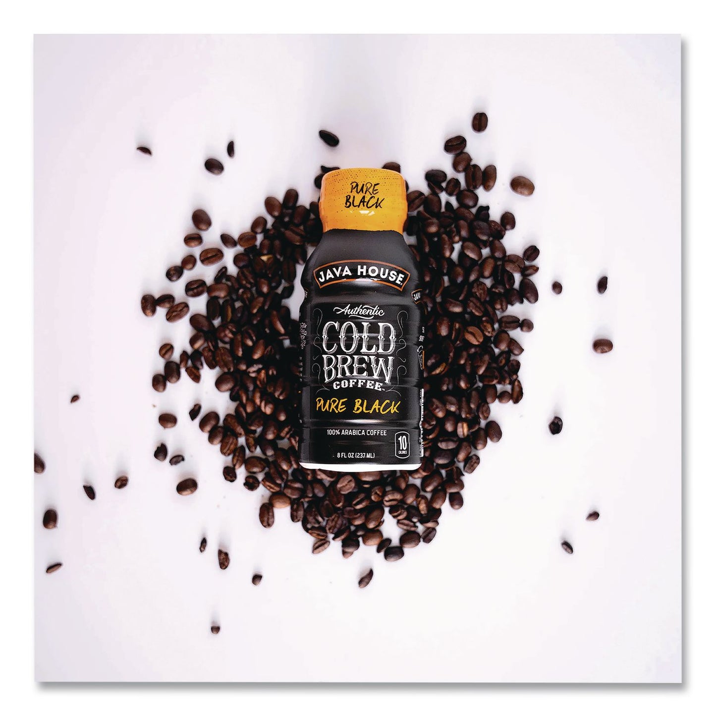Java House® Cold Brew Coffee, Pure Black, 8 oz Bottle, 24/Carton (JVHHFP01781)