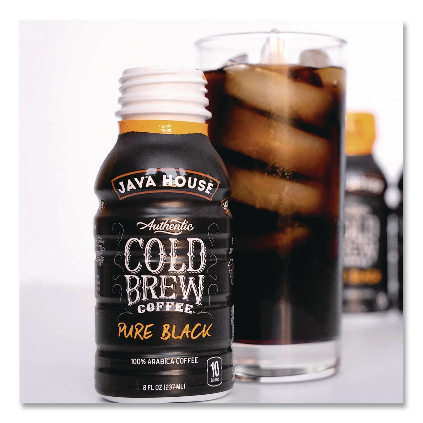 Java House® Cold Brew Coffee, Pure Black, 8 oz Bottle, 24/Carton (JVHHFP01781)