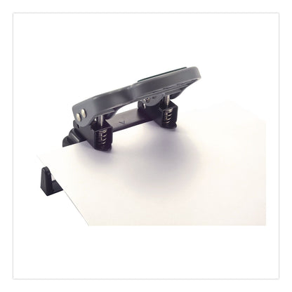 Officemate Desktop 2-Hole Eco-Punch, 1/4" Holes, Black/Gray/Green (OIC815964)