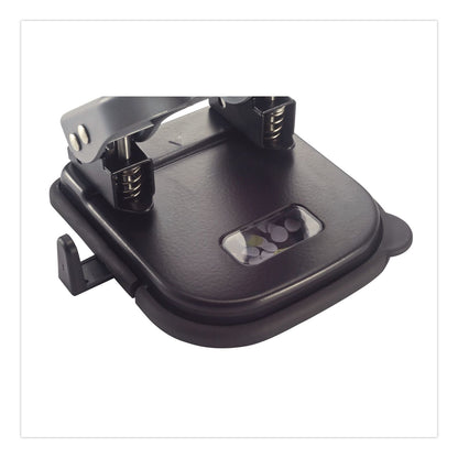 Officemate Desktop 2-Hole Eco-Punch, 1/4" Holes, Black/Gray/Green (OIC815964)