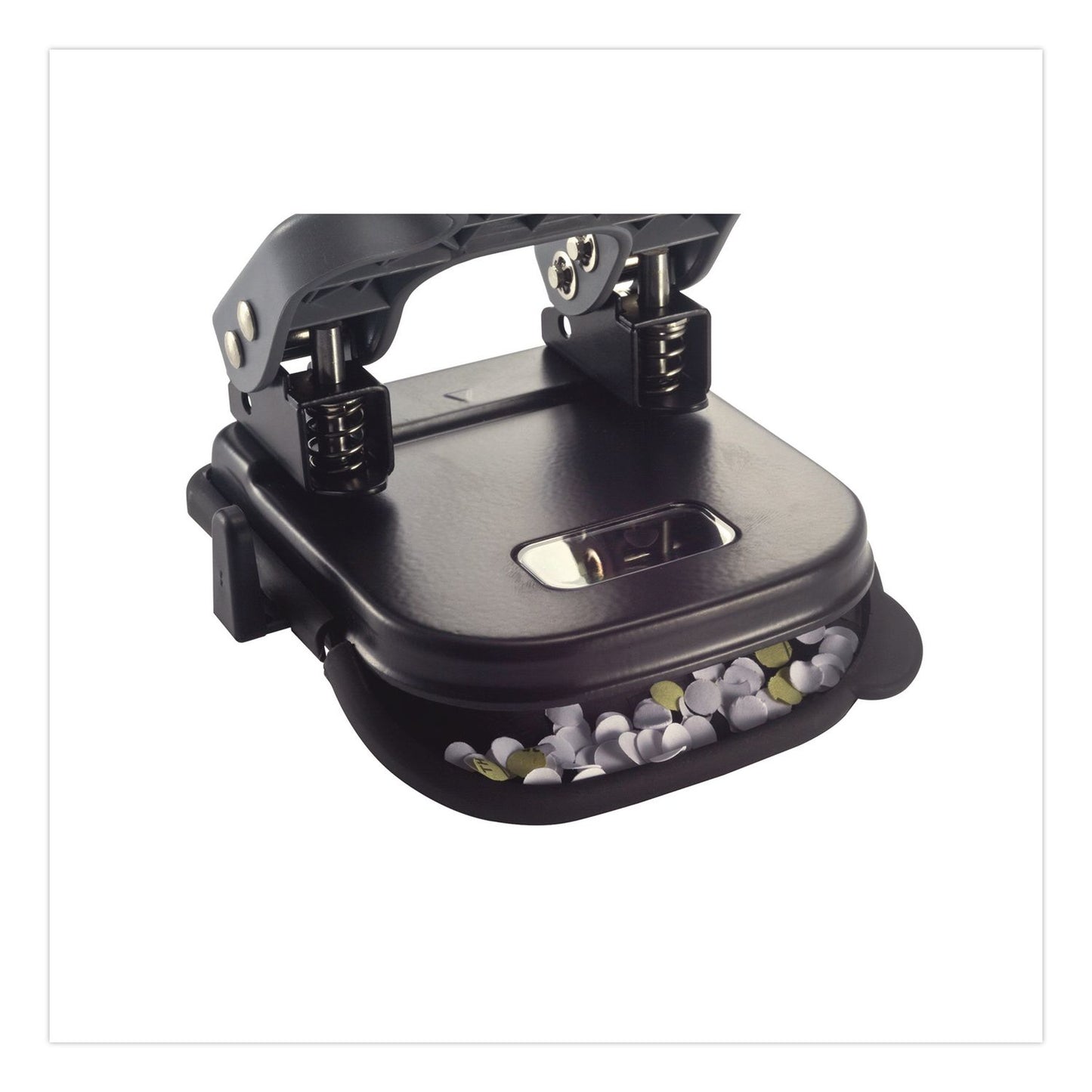 Officemate Desktop 2-Hole Eco-Punch, 1/4" Holes, Black/Gray/Green (OIC815964)