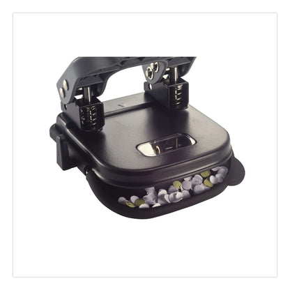 Officemate Desktop 2-Hole Eco-Punch, 1/4" Holes, Black/Gray/Green (OIC815964)