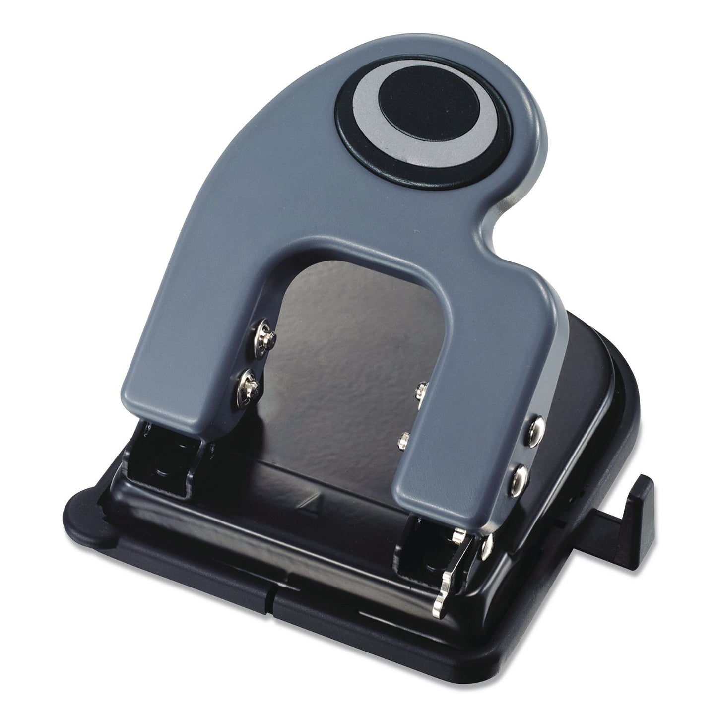 Officemate Desktop 2-Hole Eco-Punch, 1/4" Holes, Black/Gray/Green (OIC815964)