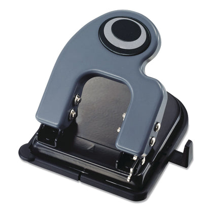 Officemate Desktop 2-Hole Eco-Punch, 1/4" Holes, Black/Gray/Green (OIC815964)