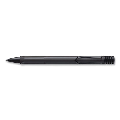 LAMY safari Ballpoint Pen, Retractable, Medium, Black Ink, Black Barrel (LMYL217)