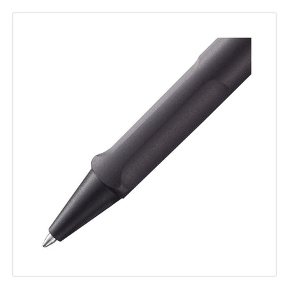 LAMY safari Ballpoint Pen, Retractable, Medium, Black Ink, Black Barrel (LMYL217)