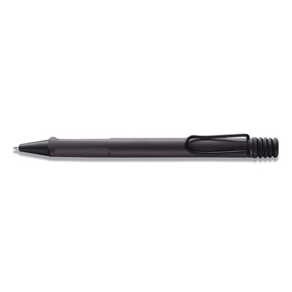 LAMY safari Ballpoint Pen, Retractable, Medium, Black Ink, Black Barrel (LMYL217)