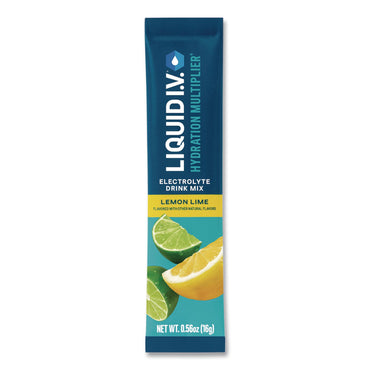 LIQUID I.V.® Hydration Multiplier, Lemon-Lime, 0.56 oz Stick, 15/Pack (LQVEHC47494)