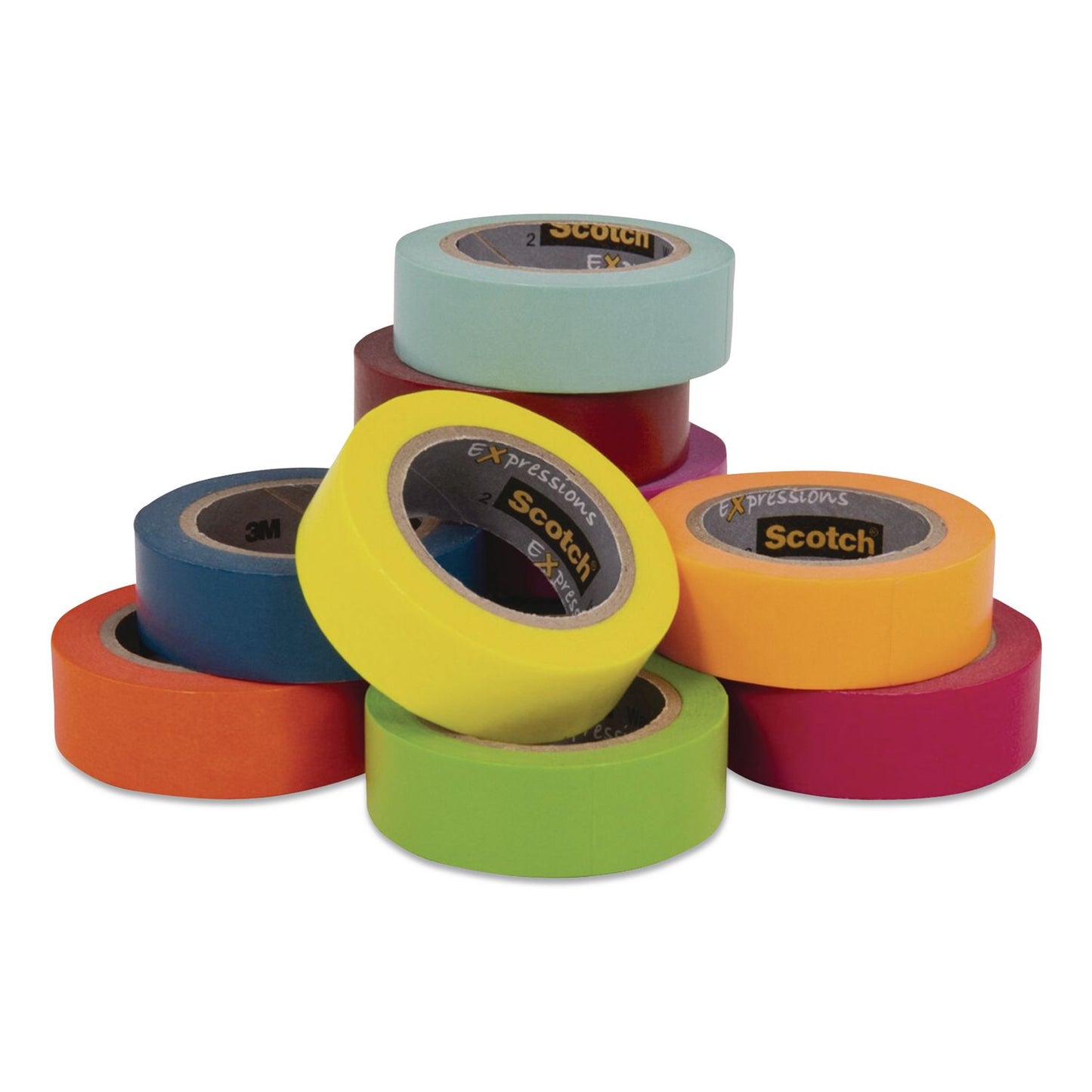 Scotch® Expressions Washi Tape, 0.59" x 32.75 ft, Assorted Colors, 10 Rolls/Pack (MMMC31710SIOC)