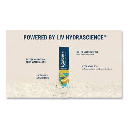 LIQUID I.V.® Hydration Multiplier, Lemon-Lime, 0.56 oz Stick, 15/Pack (LQVEHC47494)