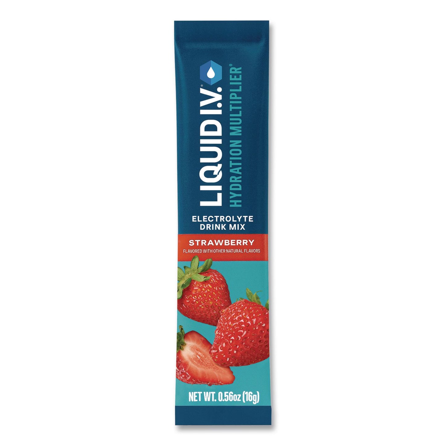 LIQUID I.V.® Hydration Multiplier, Strawberry, 0.56 oz Stick, 15/Pack (LQVEHC47495)