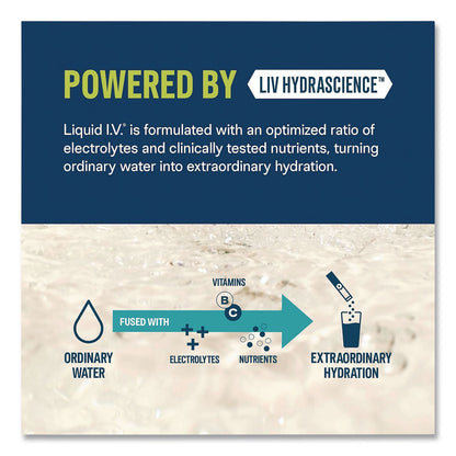 LIQUID I.V.® Hydration Multiplier, Strawberry, 0.56 oz Stick, 15/Pack (LQVEHC47495)