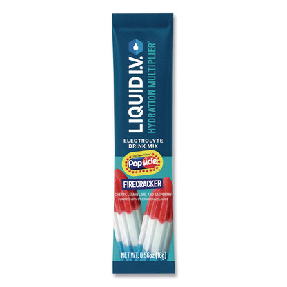 LIQUID I.V.® Hydration Multiplier, Popsicle Firecracker, 0.56 oz Stick, 15/Pack (LQVEHC97102)