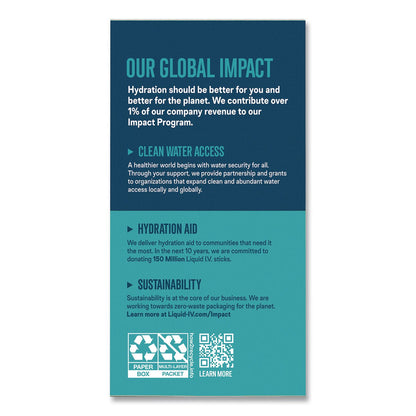 LIQUID I.V.® Hydration Multiplier, Popsicle Firecracker, 0.56 oz Stick, 15/Pack (LQVEHC97102)